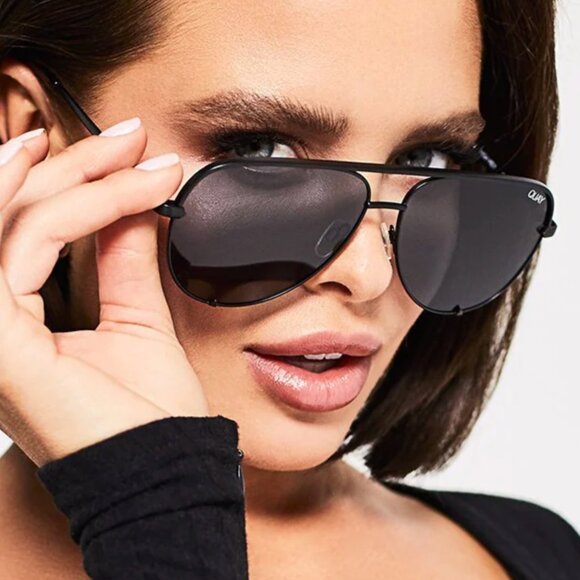 QUAY x Ltd Desi Perkins High Key Mini Oversized Polarized Aviators –Unisex– NWOT - Picture 4 of 8
